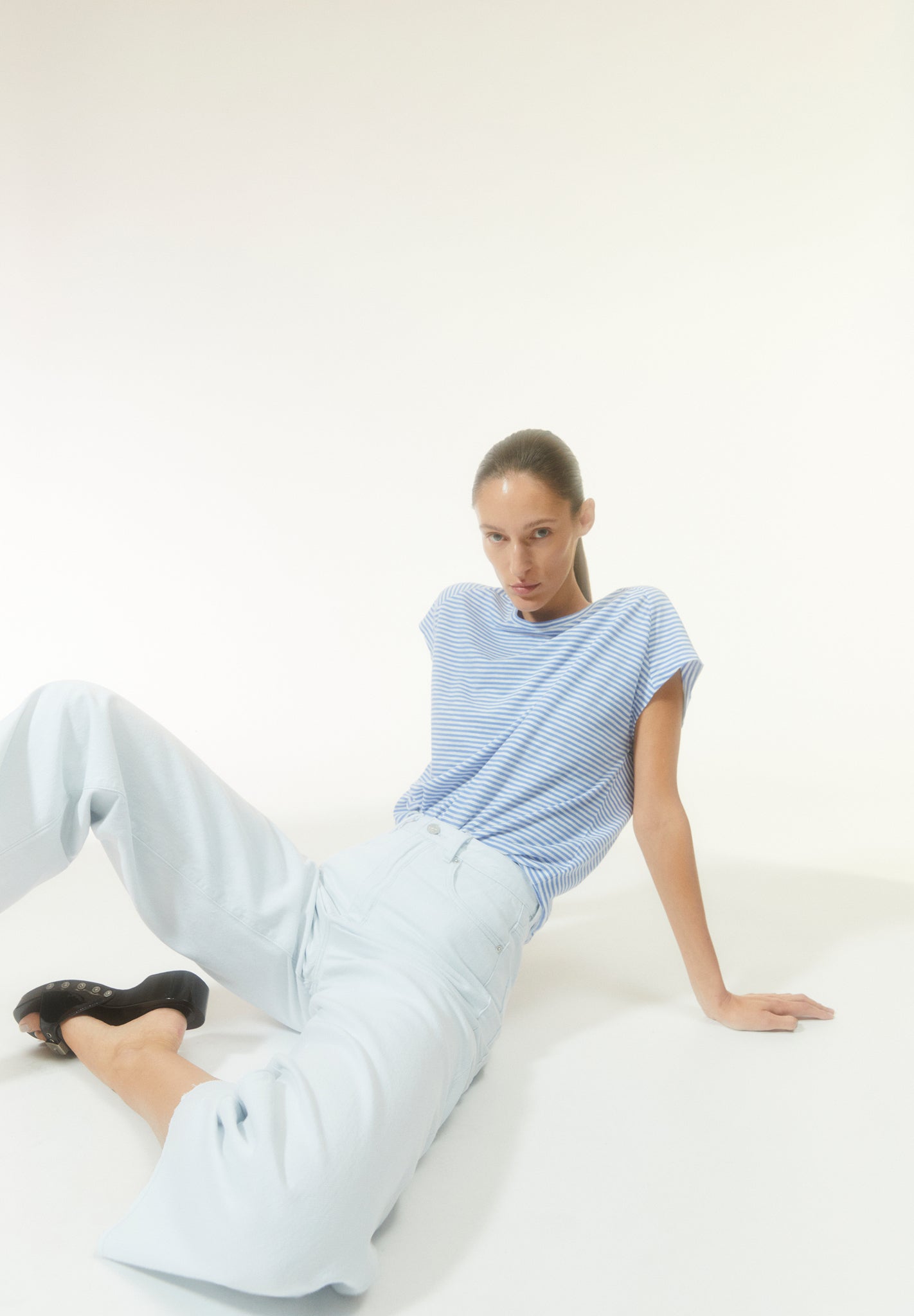 T-Shirt - Oneliaa Lovely Stripes| Loose fit