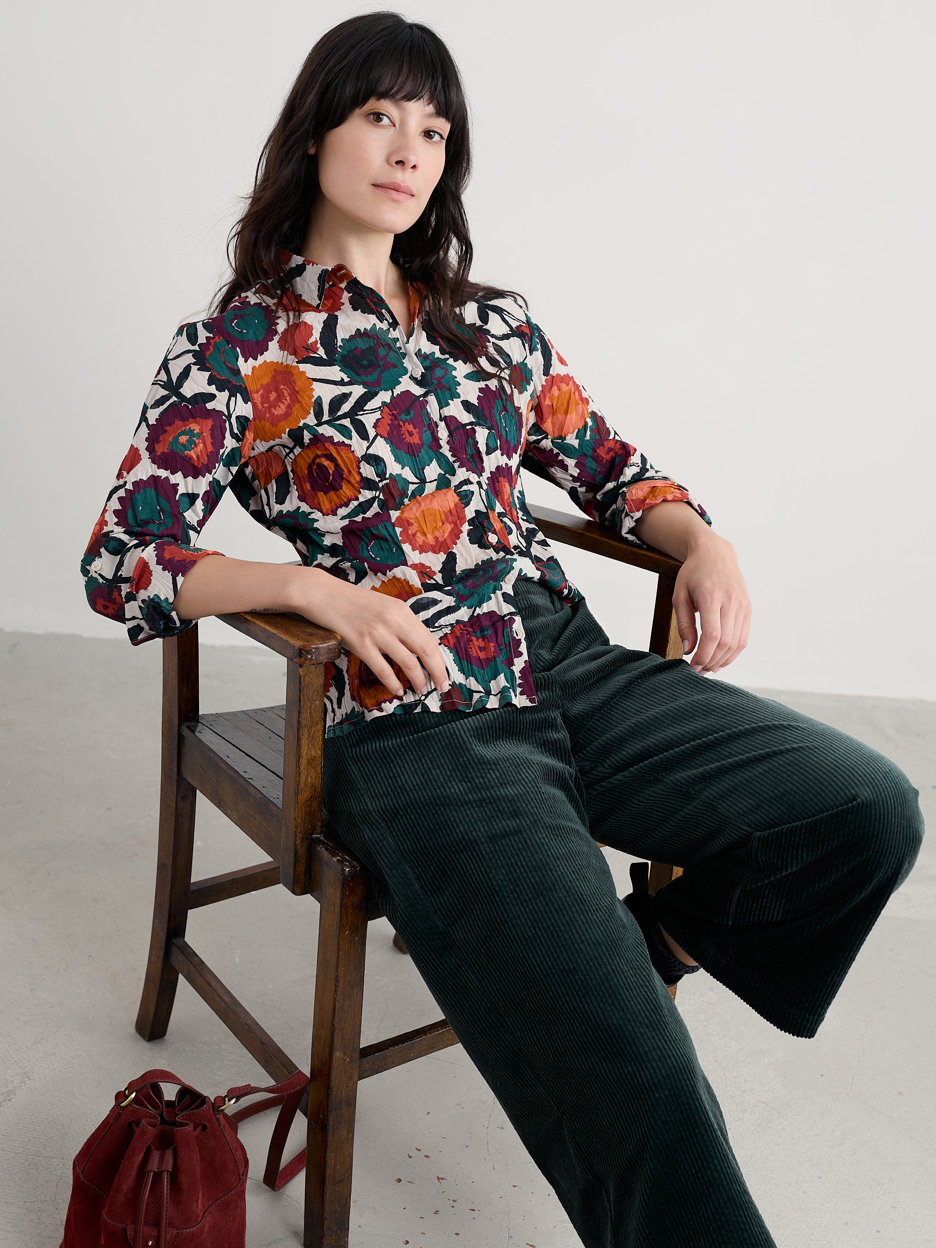 Larissa - Bluse - Figurative Floral Aran