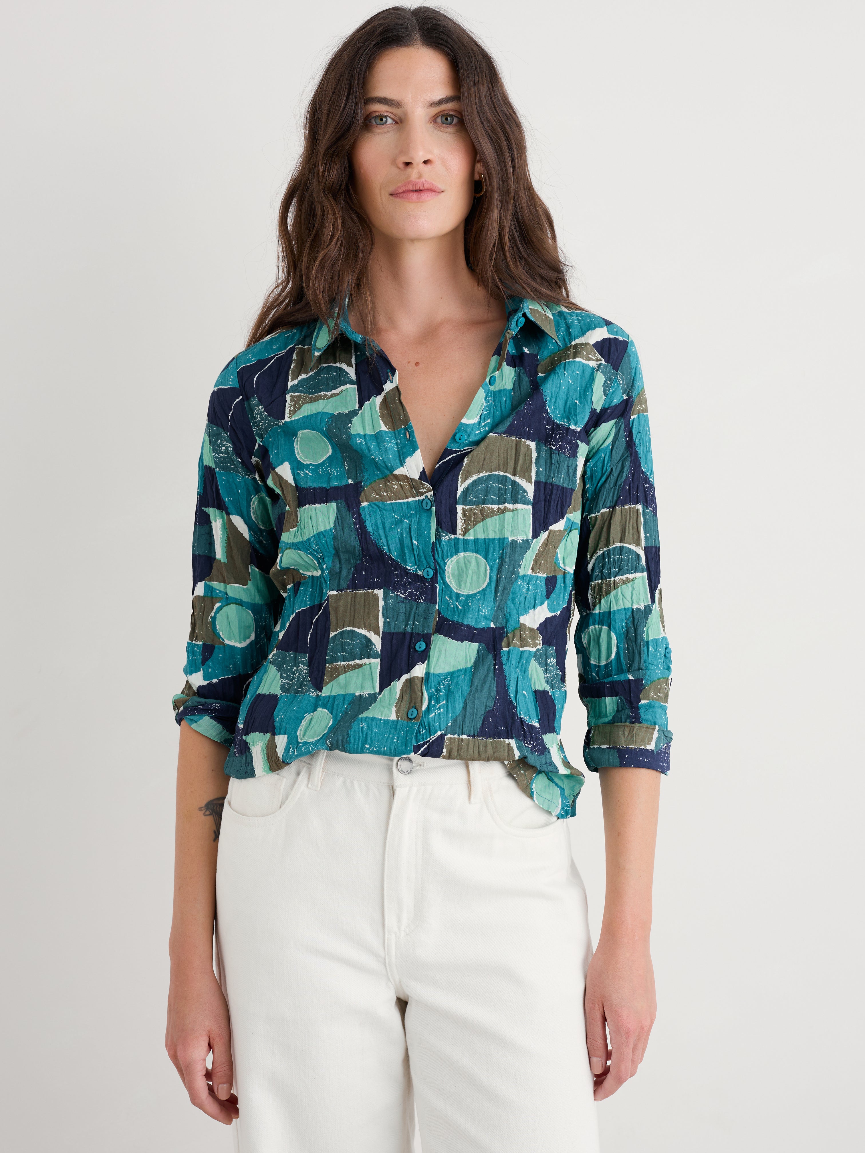 Larissa Bluse - Penwith Abstract Emulsion