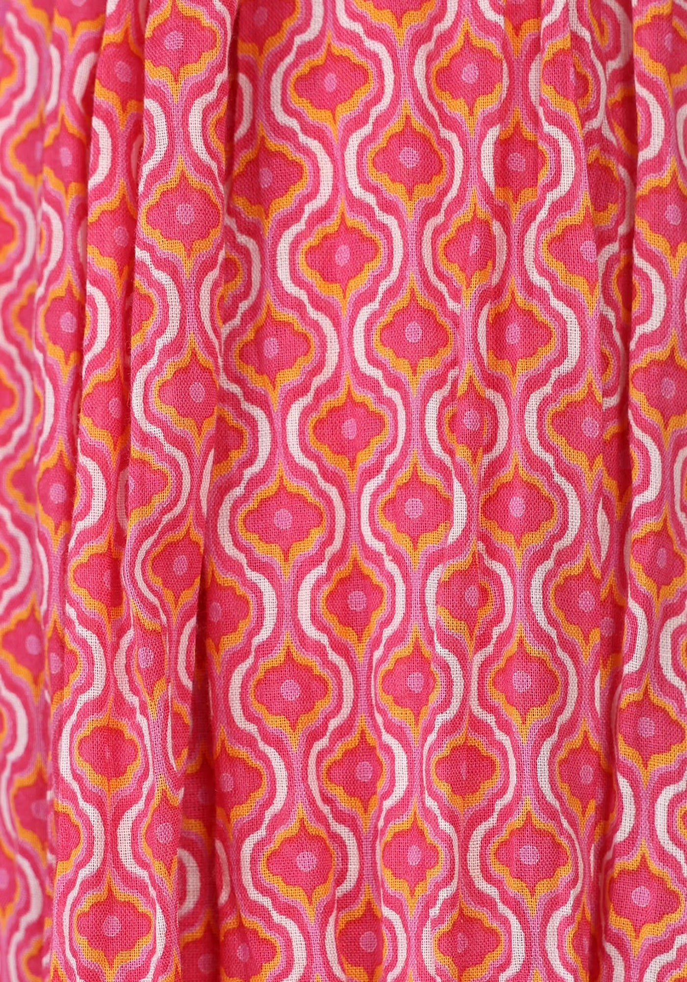 Makroaufnahme grafisches Muster am Sorgenfri Sylt Schal Eleni – rubin | Musterdetail