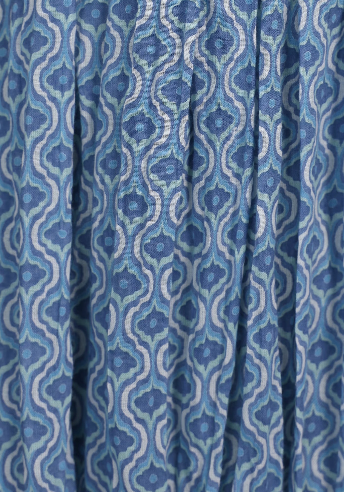 Makroaufnahme grafisches Muster am Sorgenfri Sylt Schal Eleni – lapis | Musterdetail