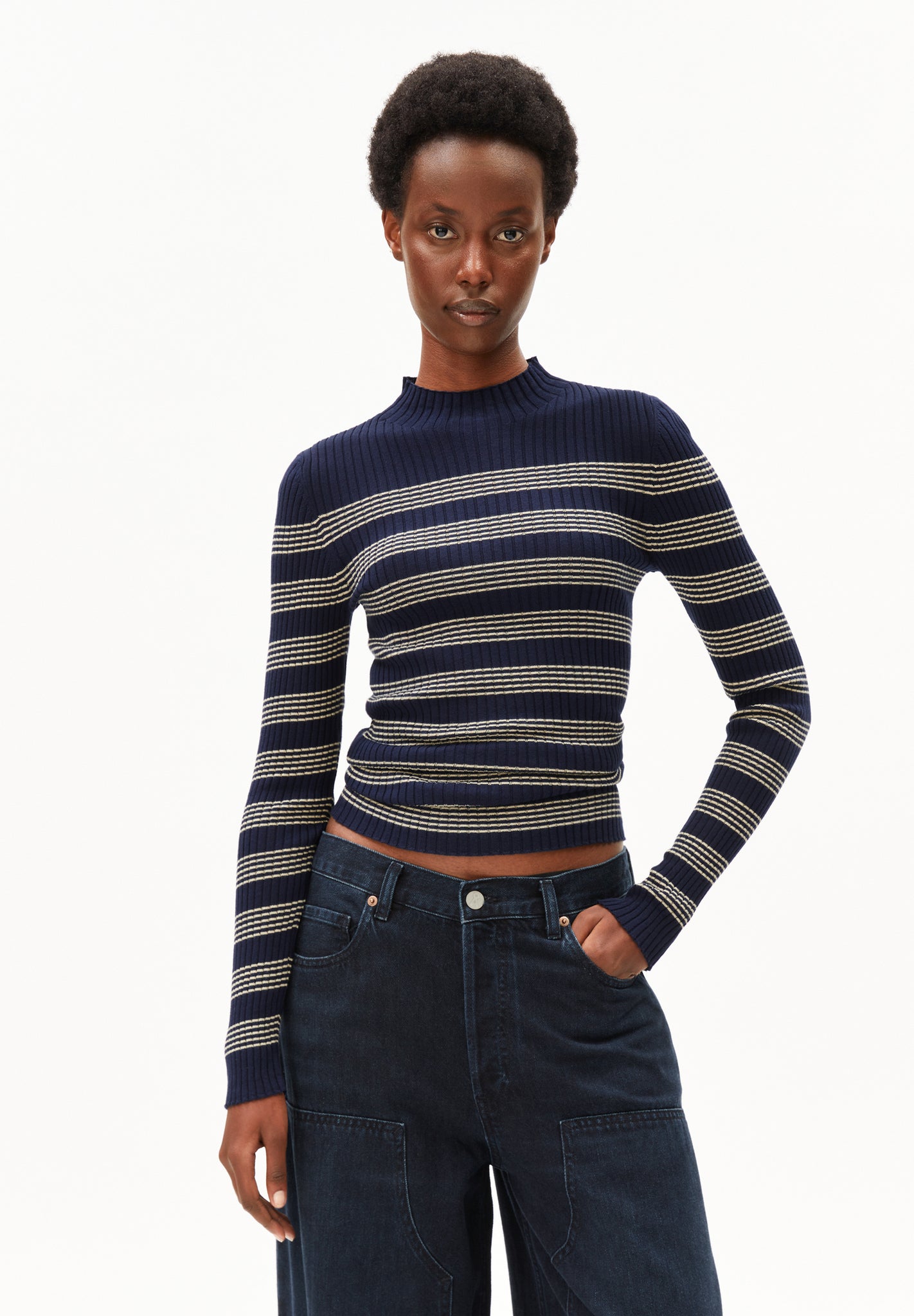 Armedangels Alaania Striped Knit Sweater