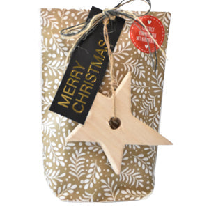 Wunderle Geschenktüte  - Merry Christmas mit Holzstern
