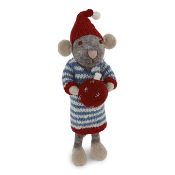 Gry & Sif - Big Grey Girly Mouse Christmas