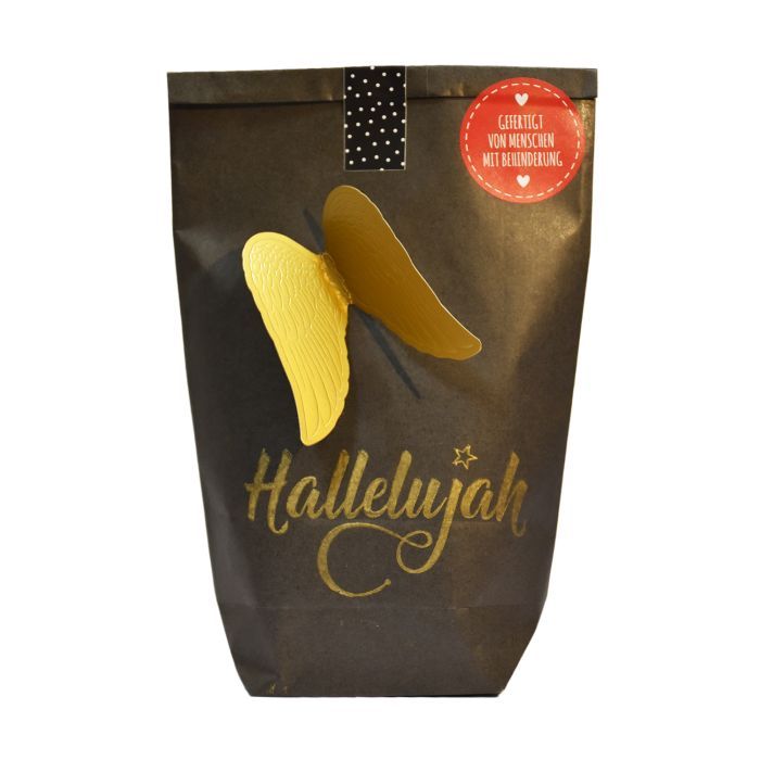 Wunderle Geschenktüte  -  Hallelujah Wundertüte mit goldenen Engelsflügel