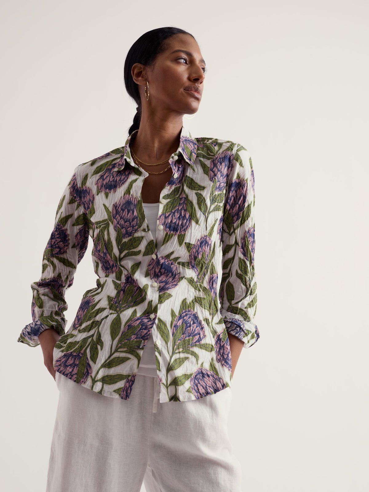 Seasalt Cornwall - Larissa Shirt - Proteas Chalk