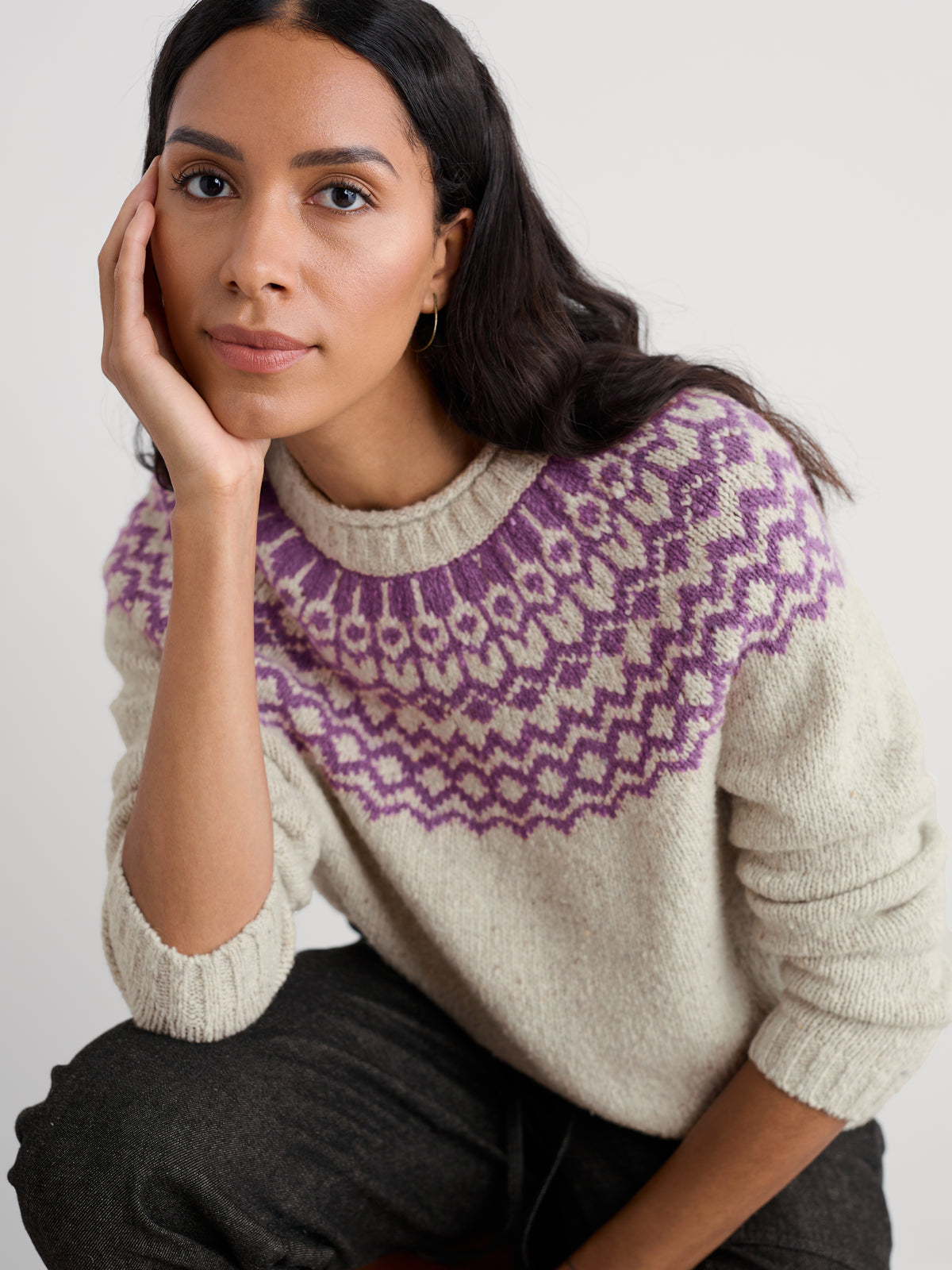Seasalt Cornwall Port Kinnis Jumper Merino Wag Tail Spring Heather