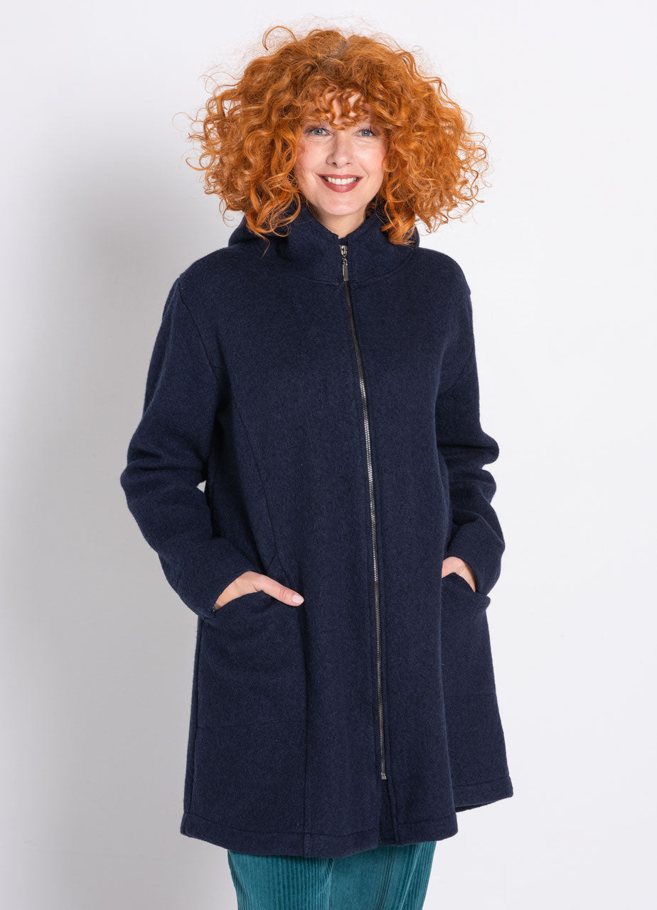 Walkjacke mit Kapuze - Marine