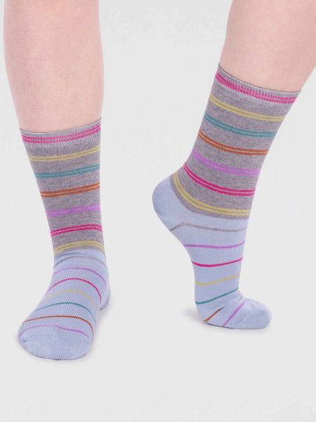 Laureen Bamboo Stripe Socks Women