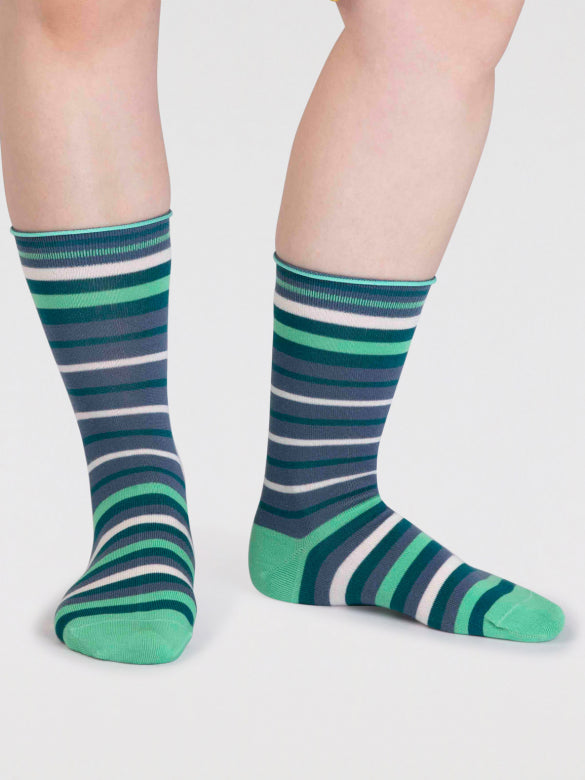 Lucia Bamboo Stripe Socks Women