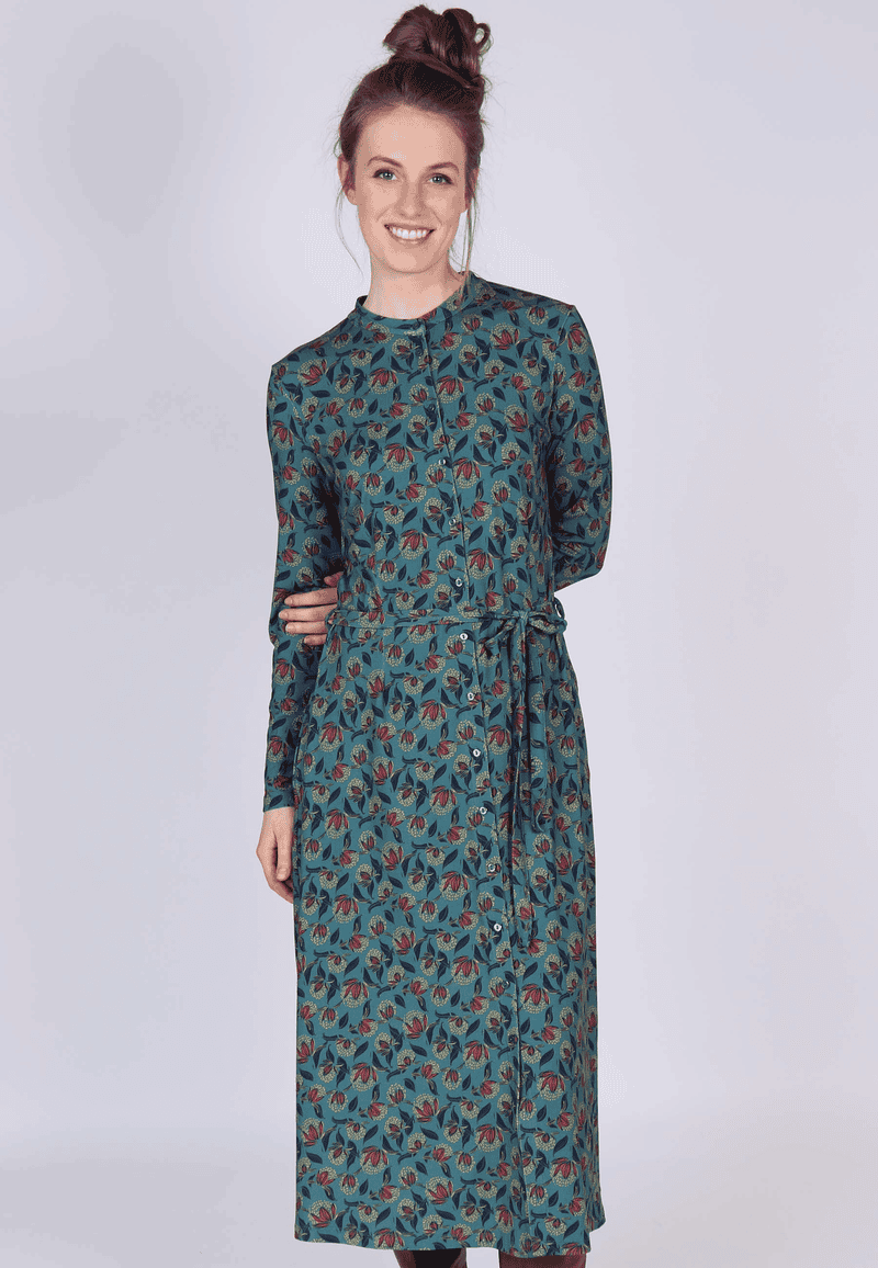 Sorgenfri Dress Jara - Hortensia - Emerald