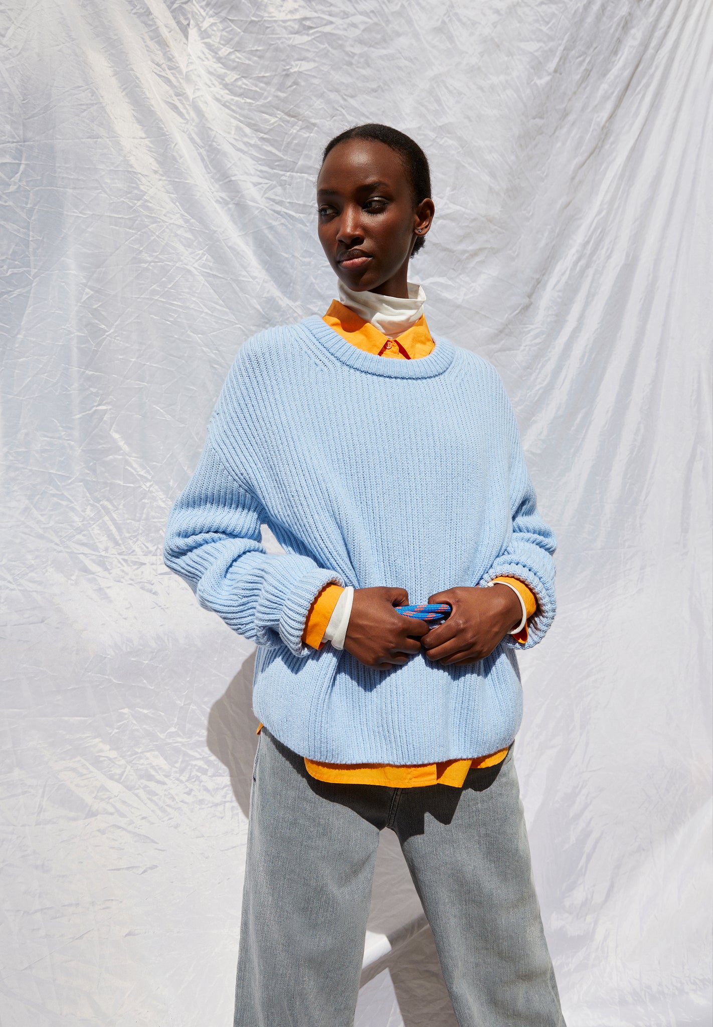 Naaruko - Knitted sweater made from organic wool mix
